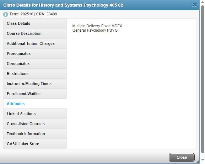 What Fixed Courses Look Like in myBanner